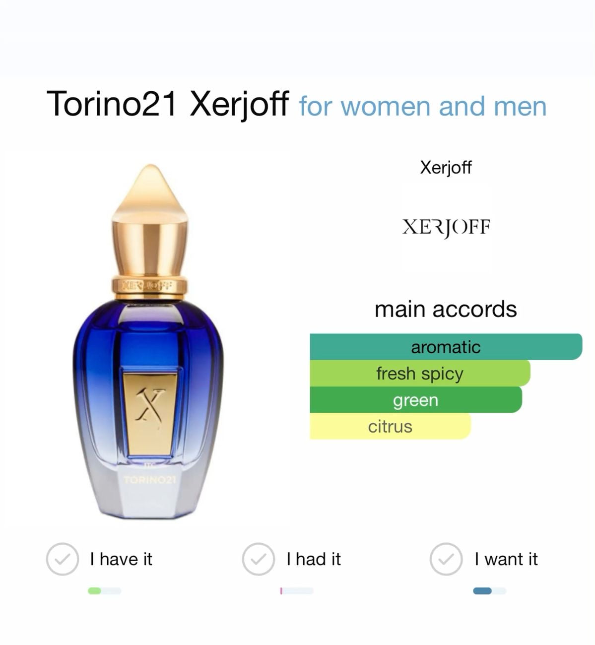 Xerjoff Torino 21 Eau de Parfum 50mL – Fresh Citrus & Green